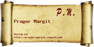 Prager Margit névjegykártya